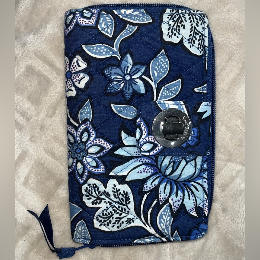 Vera Bradley Blue Floral Quilted Wallet